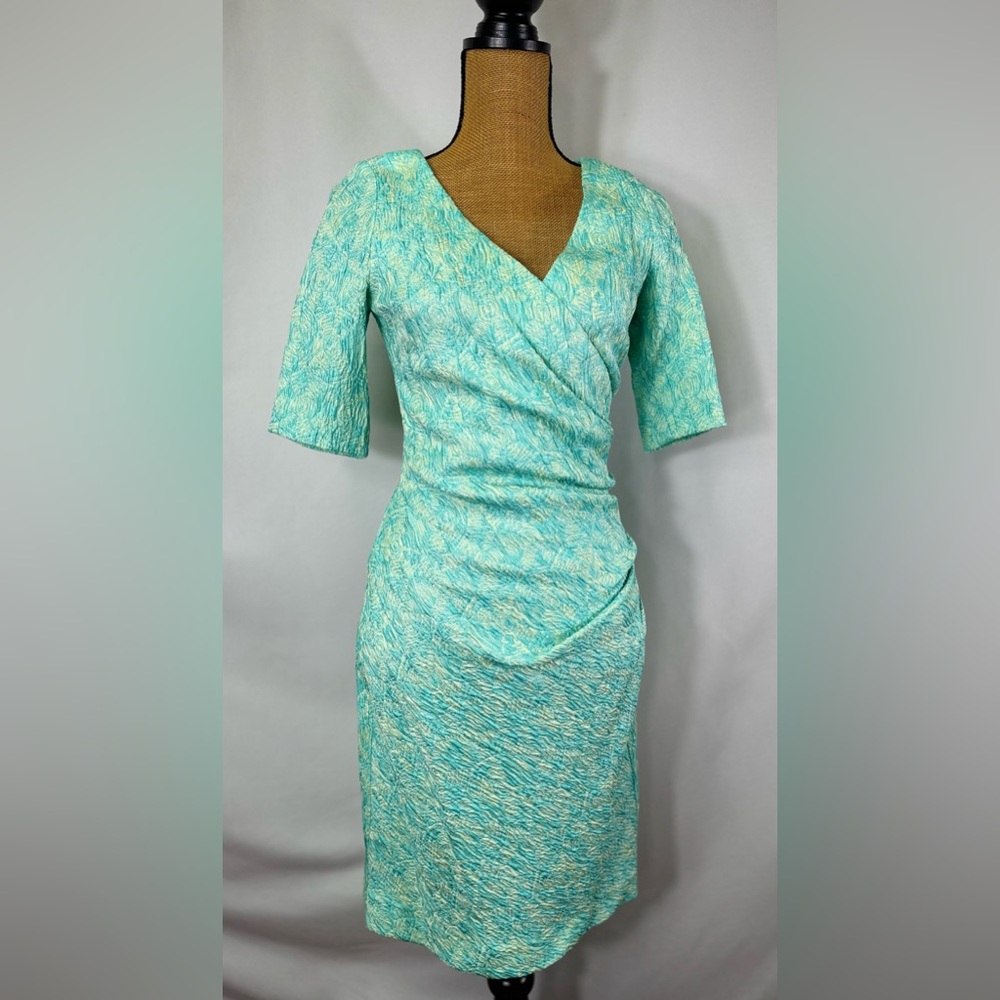 Sara Campbell size 6 light green and blue dress
